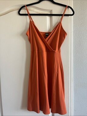 Wild fable Sleeveless Orange Wrap-Front Dress